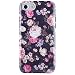 iPhone 7 Case for Girls, Dimaka Cute Floral Flower Cover [Protective 2 Layers][Shock Proof][Vintage Print]Soft TPU Bumper Cushion and Glitter Hard PC for Apple iPhone 7 4.7" (Peony)