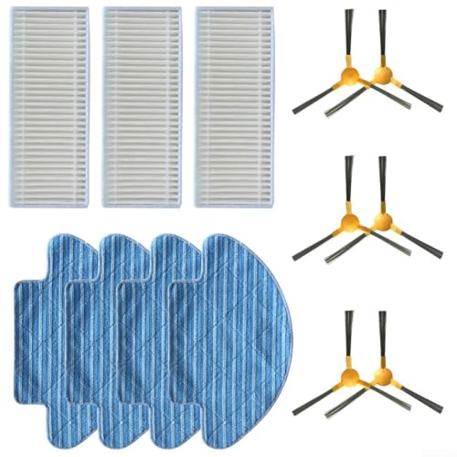 Kit d'entretien complet pour aspirateur robot Haier T550W Netbot pour S12 Edge avec brosses latérales, chiffons et filtres pour améliorer les performances de...