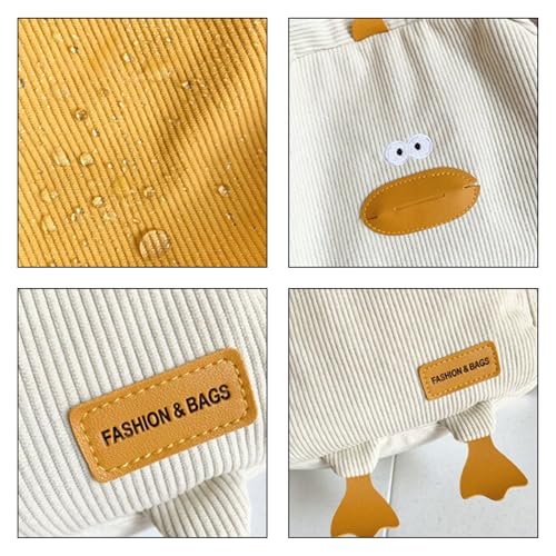 Funny Duck Backpack for Adults,Cute Animal Shaped Unique Silly Backpack,Lightweight Durable Daypack for Work & Travel (【White】)4