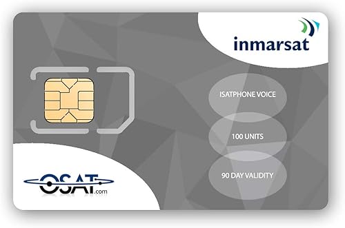 Inmarsat Tarjeta SIM prepago IsatPhone con 100 unidades (67 minutos)