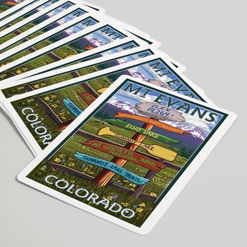 Baraja de 52 cartas tamaño póker Mt. Evans Colorado miniatura 5