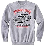  Teesandengines Men\'s Ford Escort GHIA Roadway Legend Grey Sweatshirt Size XXLarge