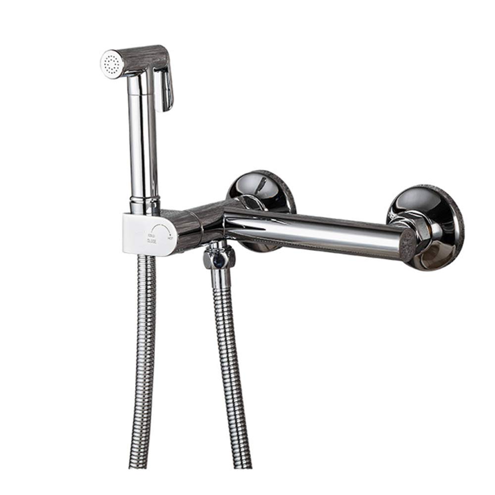 Robinet de nettoyage de toilettes portable chromé laiton flexible