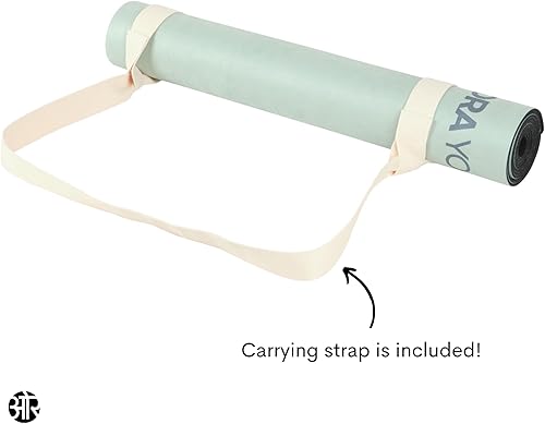 Miniatura 6 de Alfombrilla de entrenamiento grande de gamuza no tóxica, 0.118 in de grosor con correa, tapete de ejercicio ecológico para mujeres y hombres,
