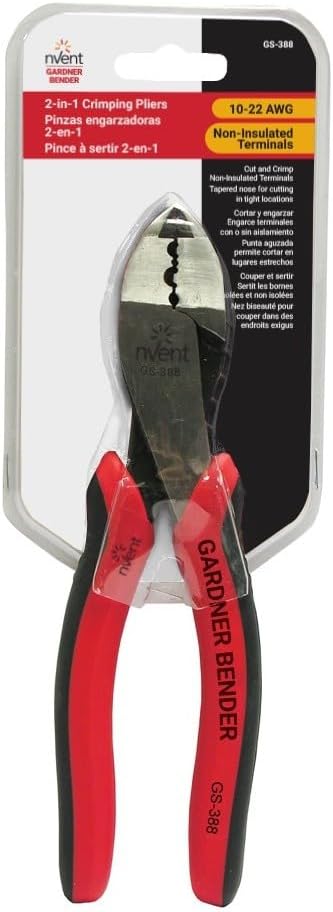 Gardner Bender GS-388 Electrical Pliers, Crimper & Cutter, Comfort Grip, Aluminum & Copper Wire, Hand Tool, 8 in. , Red image 3