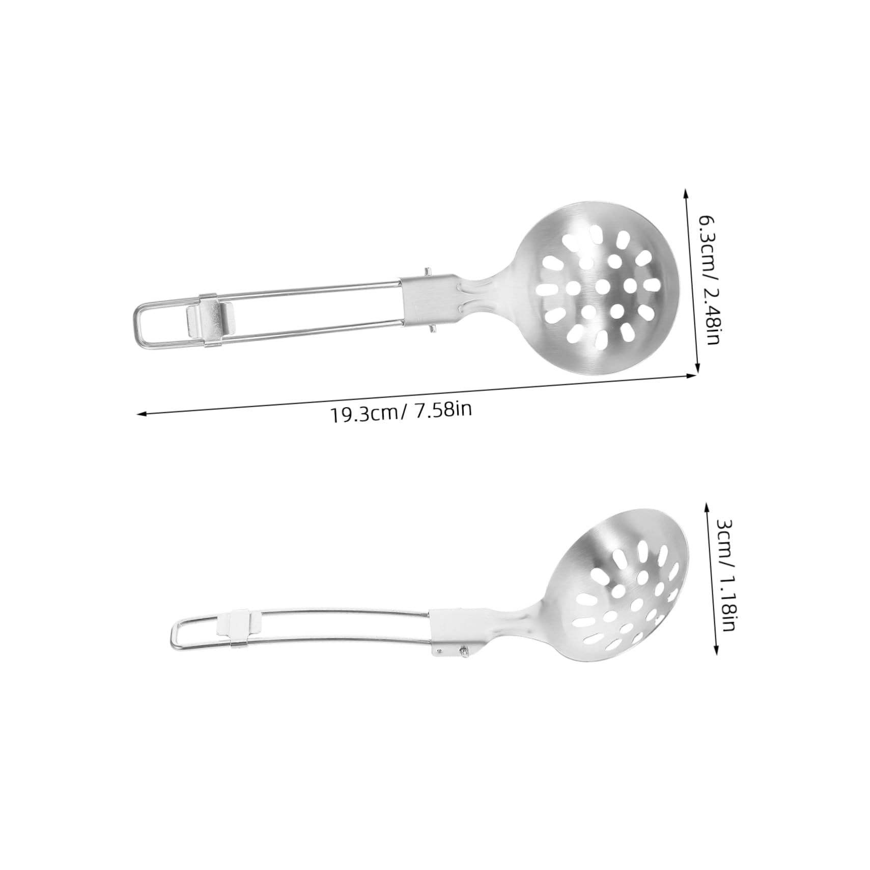 Totority Stainless Steel Folding Spoon Multi-functional Travel Utensil for Camping Backpacking and Outdoor Cooking Compact Design for Easy Storage and Carrying Durable Kitchen Tool