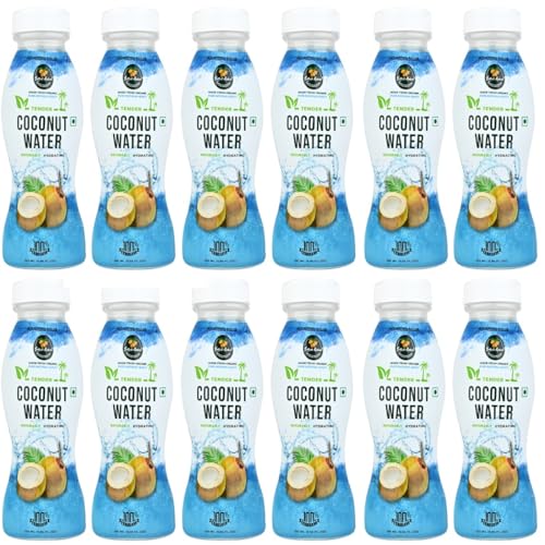 Image of SATVIK AAHAR Pollachi Tender Coconut Water 200ml Pack of 12 | Natural Refreshing Coconut Drink | No Added Sugar, Preservatives or Artificial Flavour | Ready to Drink Beverage