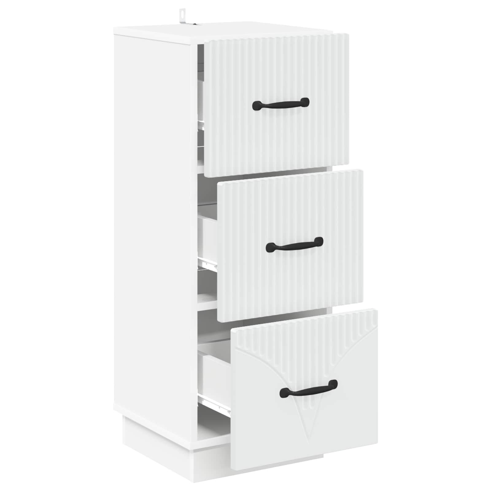 Armoire à Tiroirs Blanc 33 x 34,5 x 87 cm Bois d'Ingénierie