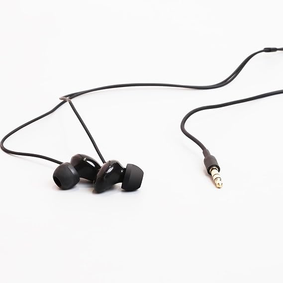 Earphones, In-Ear Earphones with Ear Tips- Black