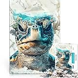 Rompecabezas de 1000 Piezas para Adultos El Mundo de la Tortuga Hecho de cartón para Mayores de 14 años Decoración del hogar Grandes Regalos y Juguetes tamaño：26x38cm/10.24x14.96pulgada