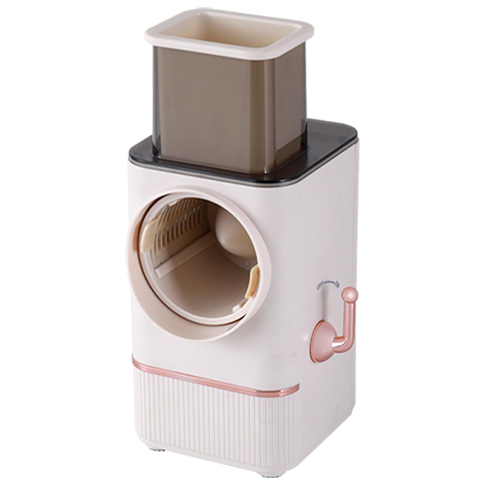 Cortadora Eléctrica de Ensalada de Verduras, Rallador Eléctrico de Queso con 3 Cuchillas for Queso en Bloque, Verduras, Frutas y Frutos Secos(White)