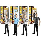 Set of Four Ultimate Referees with Deluxe Articulation for Wrestling Figures: Dark Gray, Male, Female & Classic
