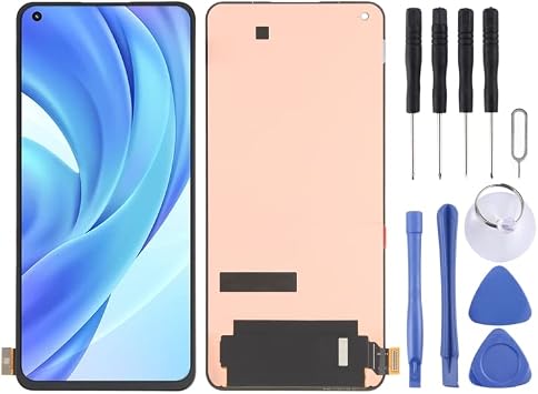 استبدال الهاتف الخليوي AMOLED مادة شاشة LCD ومحول الأرقام التجميع الكامل لـ Xiaomi Mi 11 Lite/11 Lite 5G NE M2101K9AG قطع الغيار