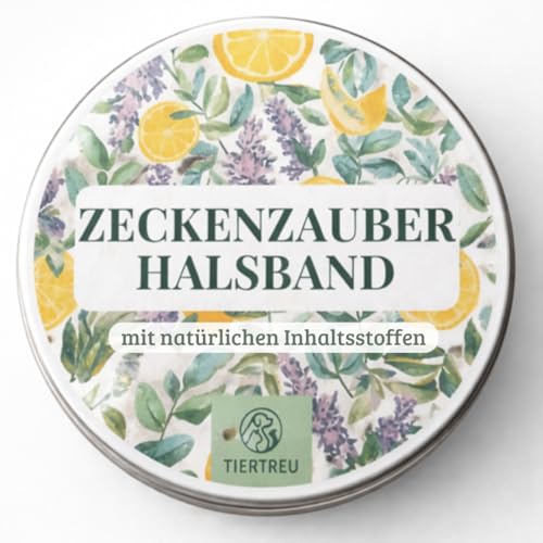 Tiertreu Zeckenhalsband für Katzen - 2er Pack - Länge 38cm - wirksamer Schutz gegen Zecken und Flöhe - wasserfest und mit natürlichen Inhaltsstoffen natürlichen Ölen
