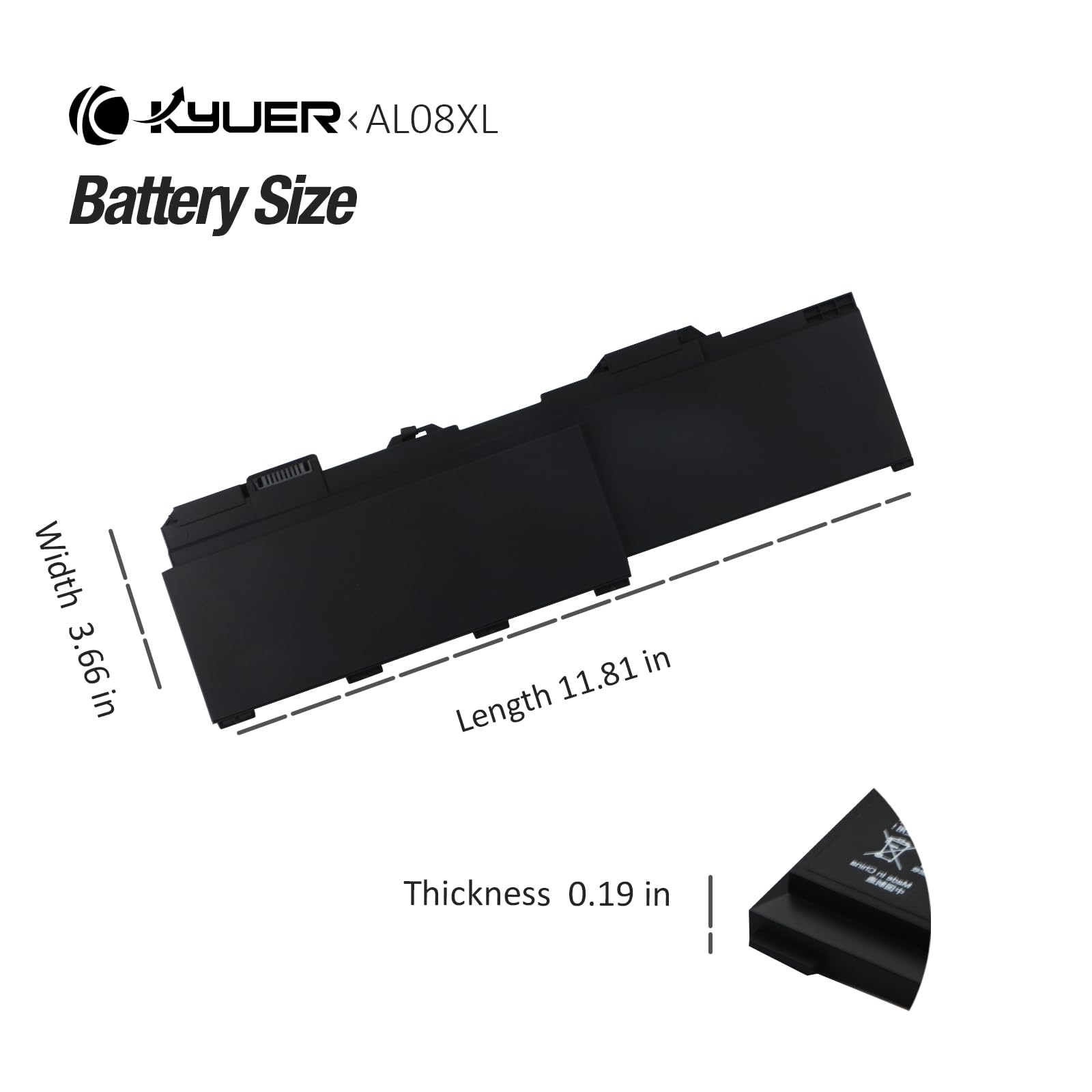 K KYUER AL08XL Laptop Batteria per HP ZBook Fury 15 G7 G8 15.6" ZBook Fury 17 G7 G8 17.3" Mobile Workstation Series AL08094XL L86212-001 HSTNN-OB1S HSTNN-IB9N L86155-AC1 L86155-1C1 W-10885M i9-10885H