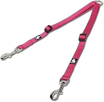 Amazon 2頭引きリード J C日本正規店 世界48ヶ国以上 多頭飼い ツインリード 2匹 ダブルリード 便利 丈夫 調節可能 小型 中型 大型 犬用リードtruelove ピンク J C Paradise リード 通販