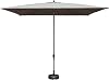 Rectangle Patio Umbrella With Crank Tilt Function, Grey – 9 Inches 7 Inches Outdoor Market Umbrella For Deck, Pool, – Durable Shade Base Not Included