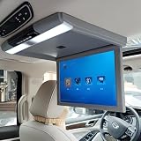 Lettore video MP5 da soffitto per auto, ultra sottile, schermo TFT 1080p con altoparlanti integrati per l'intrattenimento sul sedile posteriore