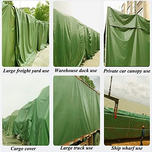 Heavy Duty Fire Retardant Tarpaulin - 21.65 Mil Fireproof PVC Tarp Cover with Grommets, Reinforced Edges, Tear Resistant, Waterproof for Outdoor Use