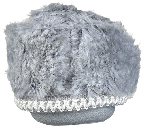 Dearfoams Unisex-Child Mia Kids faux faux fur Closed Back with Heart Detail Slipper3