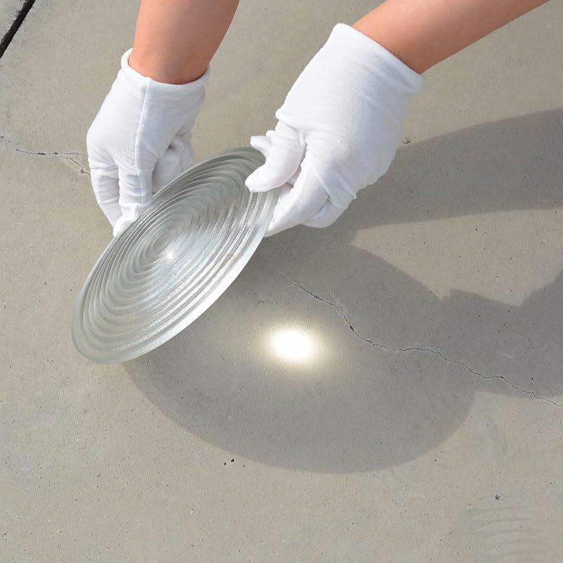 Lentille de Fresnel en Verre borosilicaté de qualité supérieure 80 mm-300 mm - Haute efficacité Lumineuse et clarté(Diameter200mm)