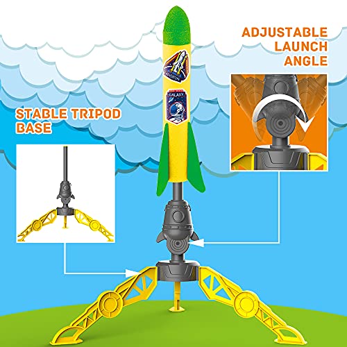 image for YEEBAY Rocket Air Launch Toy for Kids Age of 3, 4, 5, 6, 7, 8+ Years O