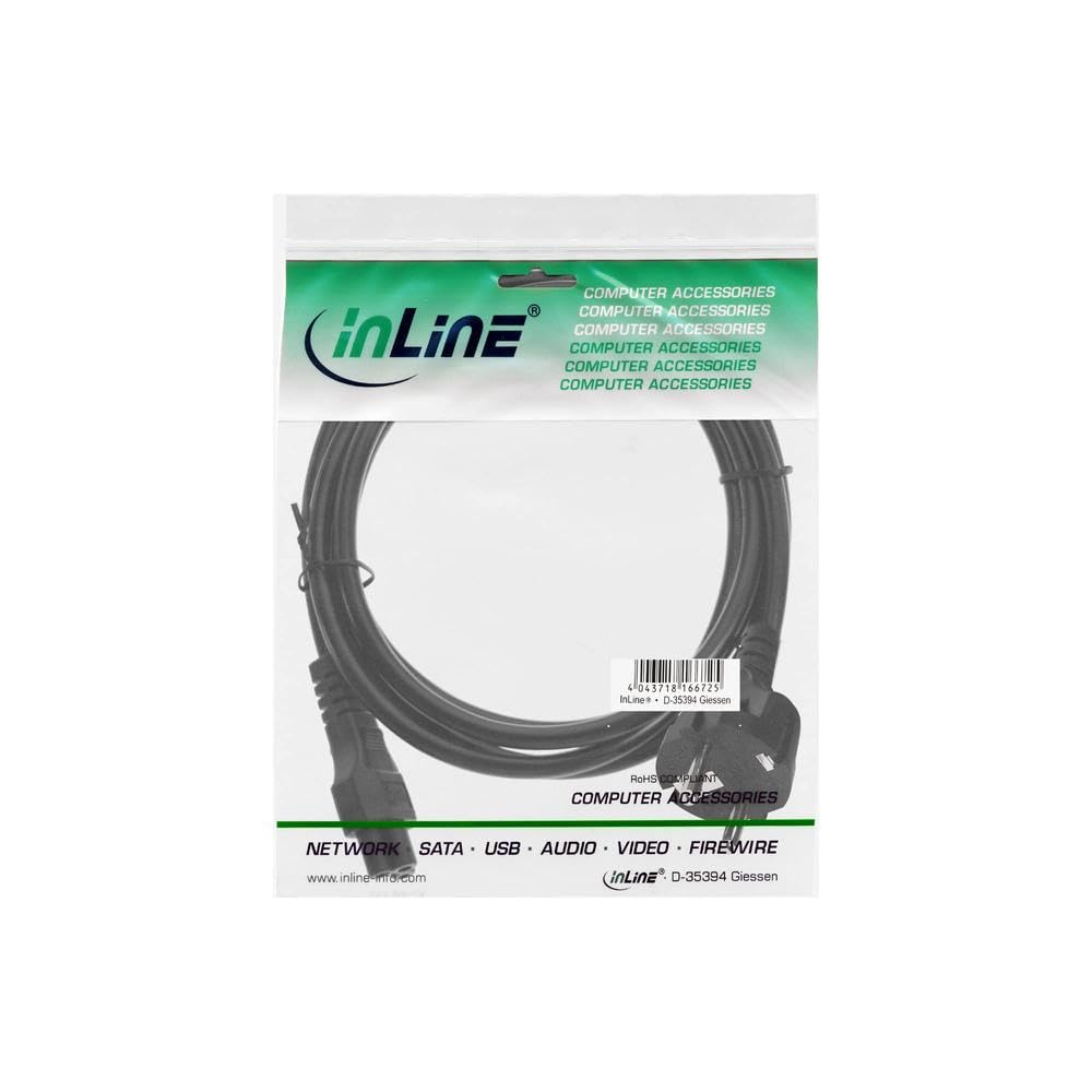 Goobay 68605 Cavo di collegamento IEC, 1,5 m, nero, 1,5 m