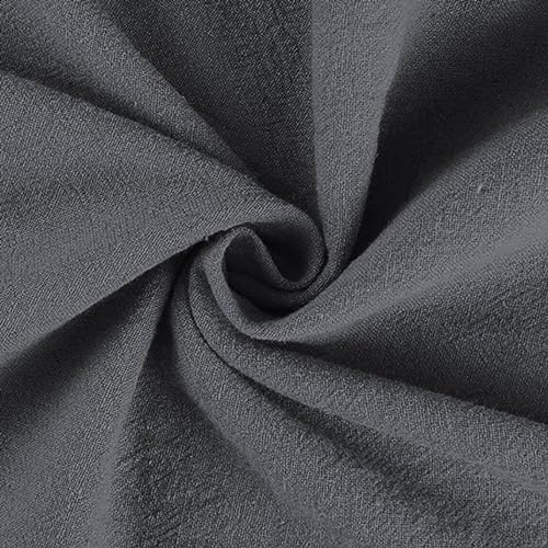 Hvyesh Womens Cotton Linen Pants Casual Straight Fit Elastic Waisted Drawsting Trousers Summer Loose Comfy Pants with Pocket2