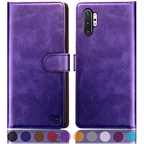 Coque Samsung Galaxy Note 10 Pro violette SUANPOT anti-rayure avec rabat