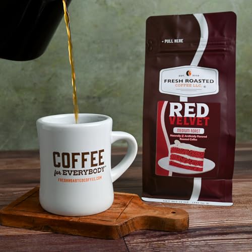 Image of Fresh Roasted Coffee, Red Velvet Flavored Whole Bean Coffee, Medium Roast, Kosher, 12 oz