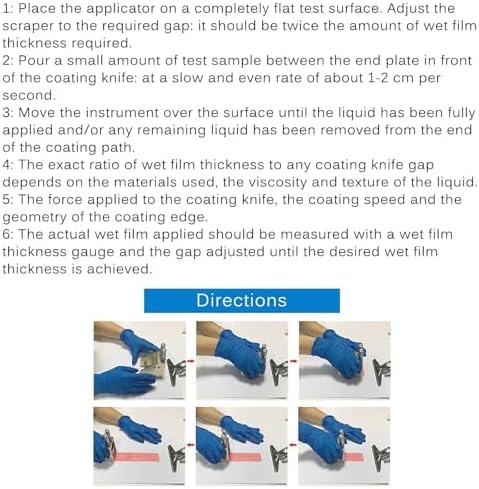 Adjustable Film Coating Applicator, 100mm Wet Film Preparation Tool with Digital Micrometer, 1-6000μm Thickness for Precise Printing & Paint Applications