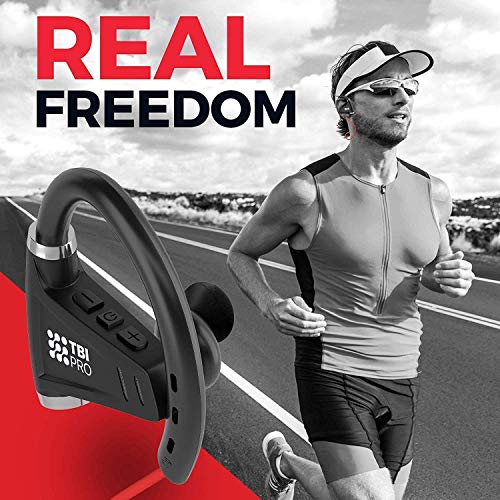 [Upgraded 2020] 12+H   ours Sport Bluetooth Headphones - Professional Wireless Sport Earphones w/Mic - IPX7 Waterproof Deep Bass Music in-Ear Earbuds for Gym, Exercise, Running Workout for Men, Women