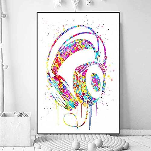 Toile graffiti casque de coureur 70x100 cm pour decoration murale de salon ou bureau