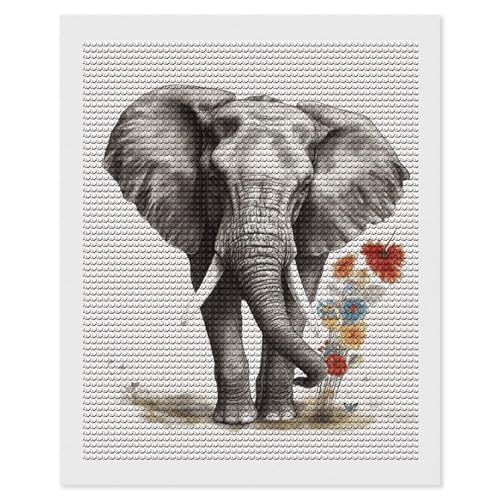 Kit peinture diamant éléphant 5D pour vaincre l'ennui et le stress