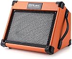 Coolmusic Acoustic Guitar Amplifier, with 3-Year Warranty, 20 Watt Bluetooth Portable Amp for Guitar Acoustic with Reverb Chorus Effect, 3 Band EQ(Including Microphone and Audio Cable)