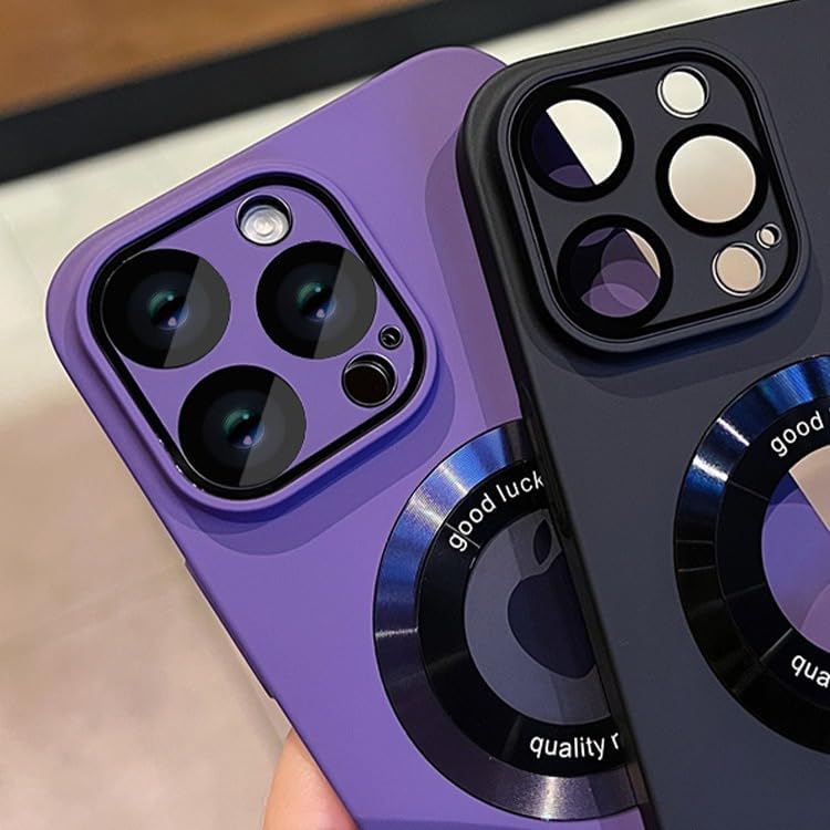 Magnetic Series Designed for iPhone 16 Pro Max Case,[Compatible with MagSafe][Military Drop&Hard PC Full Body Protector],Luxury Matte Logo View Shockproof Cover,Yellow - Image 2