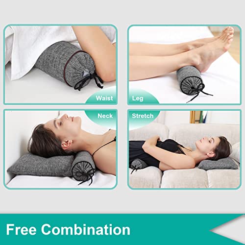 Toksay Orthopedic Buckwheat Cervical Pillow - Detachable, Round Neck Support For Pain Relief, Snoring And Proper Cervical Alignment | Perfect Bed Pillow For Neck, Back, Waist And Legs #TOP4