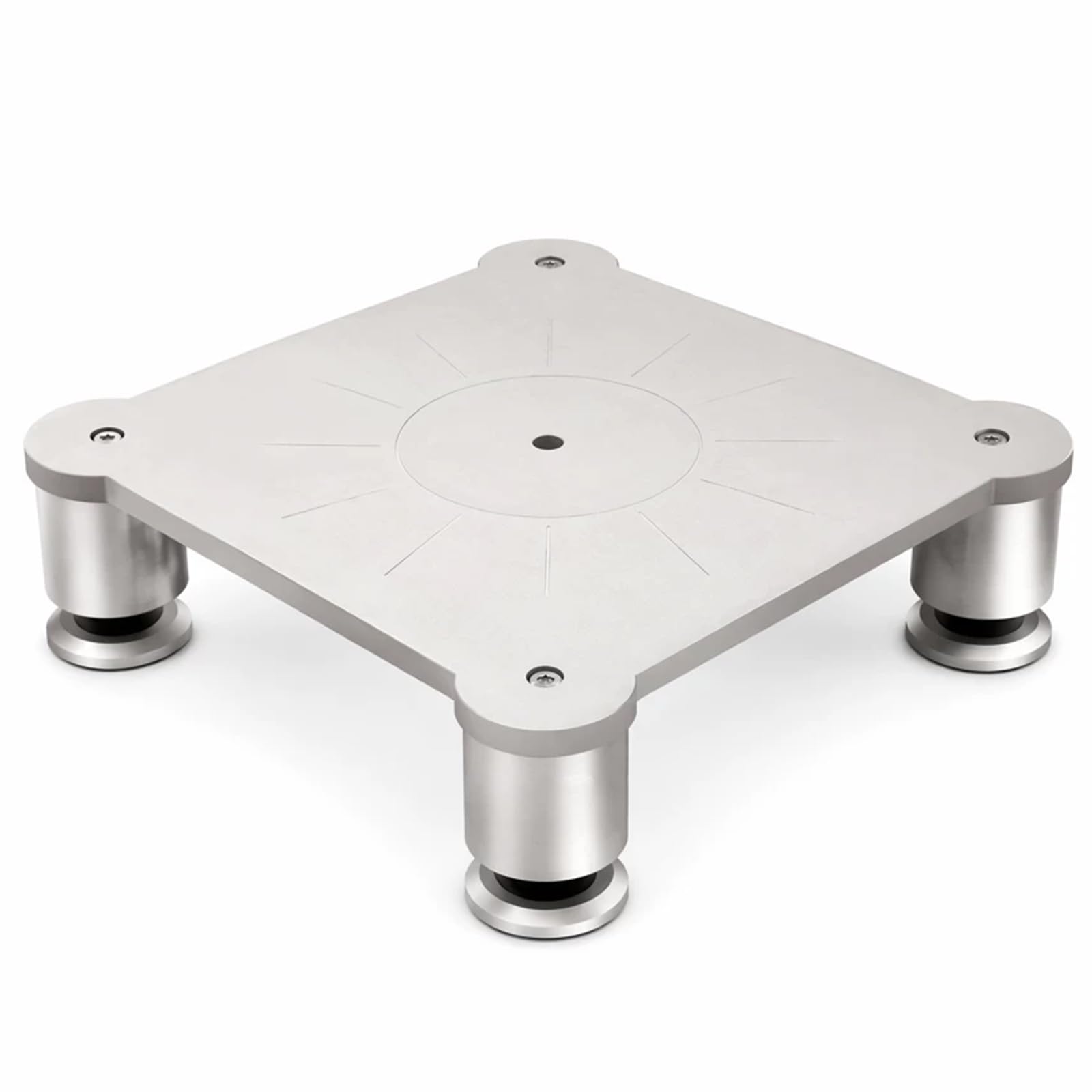Base para Altavoces De Escritorio, Plataforma De Aislamiento HiFi, con Amortiguador Y Patas Ajustables, Absorbedor De Vibraciones De Audio De Aleación De Magnesio para Altavoces Y Amplificadores