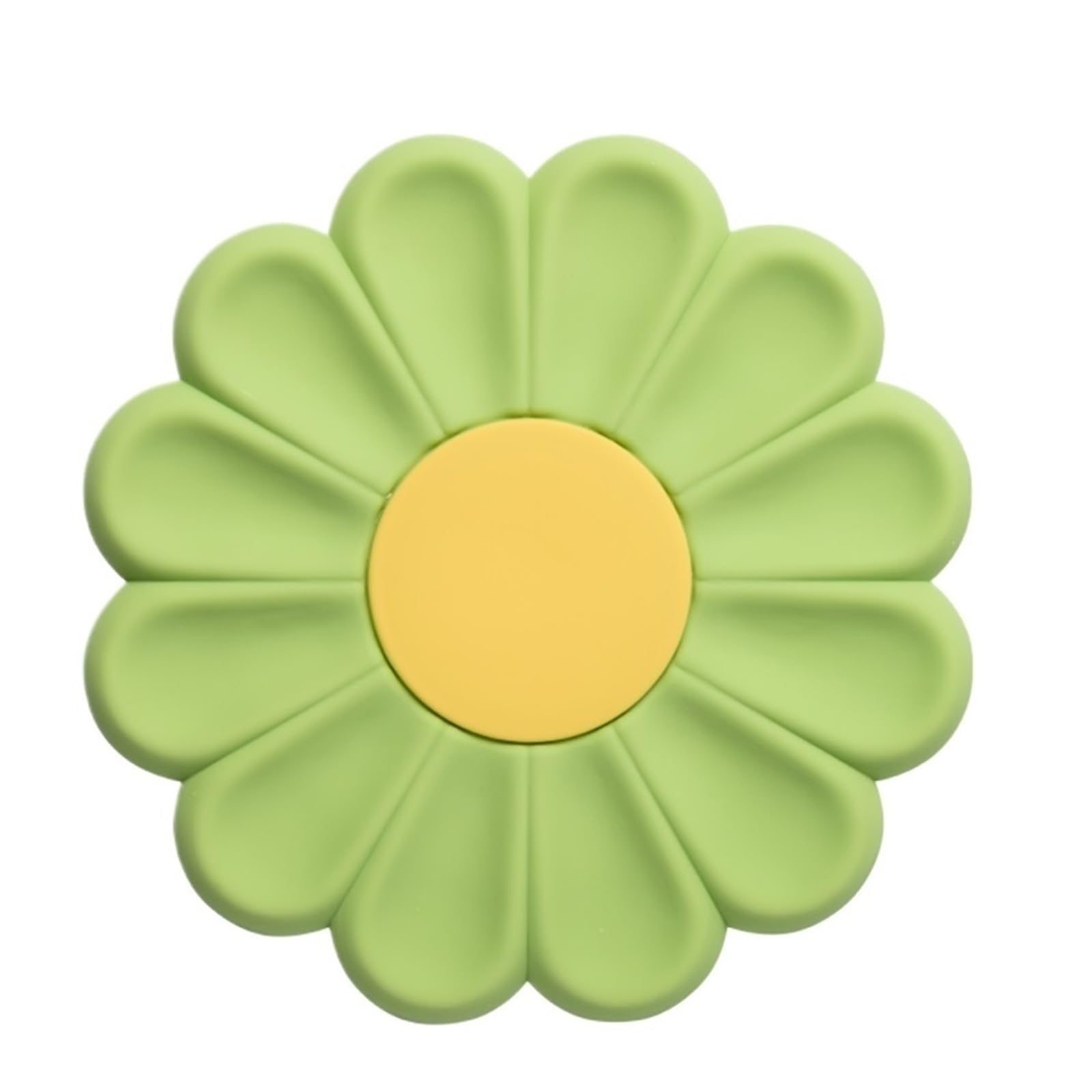 10Pcs Daisy Silicone Coasters Heat Resistant Non-Slip Waterproof Cute Floral Mats Drinks for Cap(Color5)