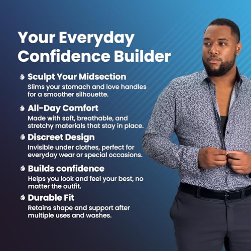 QORE LOGIQ Tummy Control Shapewear Compression Shorts - Waist Compression for Men, High Waist Mens Tummy Shaper Underwear3