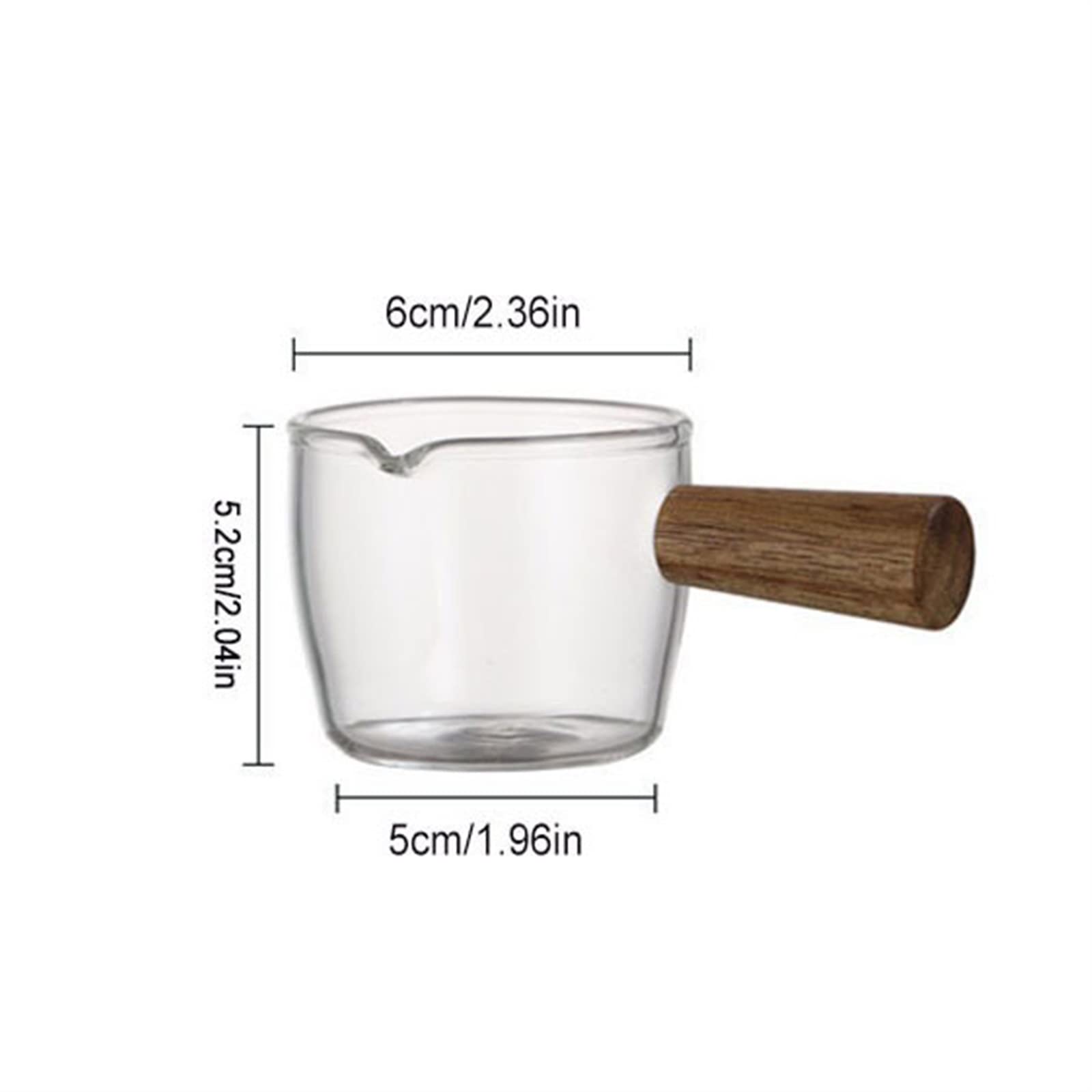 Jarra de Cafe Jarra de café Cafetera Mini Lechera Cafetera de Vidrio Tetera de Leche Mini Tetera de Leche Cafetera Leche Duradera Café (Color : 100ml Transparent)