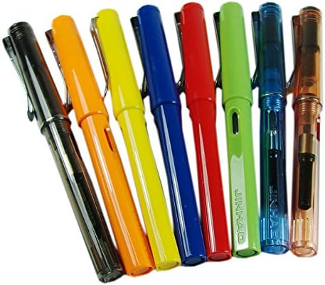8 PCS Jinhao 599 Fountain Pens Diversity Set Transparent and Unique Style