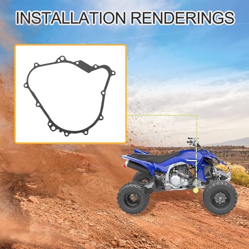 Image of GOOFIT Stator Generator Crankcase Cover Gasket Replacement for YFM450 YFM450FWAD Grizzly 450 EPS 2011-2016