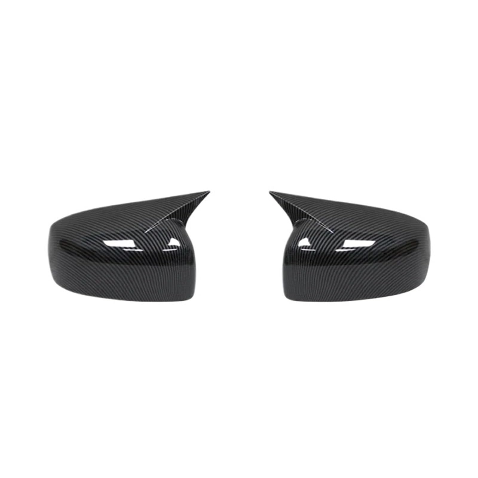 Wing Mirror Cover Caps for Mitsubishi for Lancer X 10 EX for EVO 2013-2016 Black Carbon Side Door Rearview Mirror Cover Cap Trim Shell Sticker Car Styling(No Light Carbon Look)