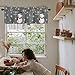 Window Valance Rod Pocket Short Curtain Panels Winter Falling Snowflake and Snowman Kitchen Valances Curtains, Merry Christmas Grey Back Window Treatments Drapes for Living Room Bedroom Decor
