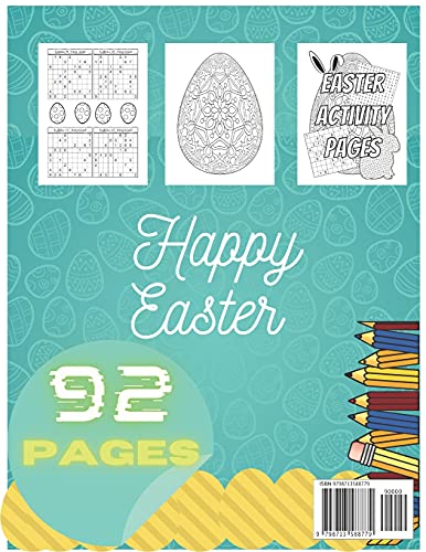 Easter Activity Book For Kids Ages 4-8:: Maze Activity Workbook for Children: Games, Puzzles and Problem-Solving Maze Learning Activity Book for Kids Colourin Book image 4