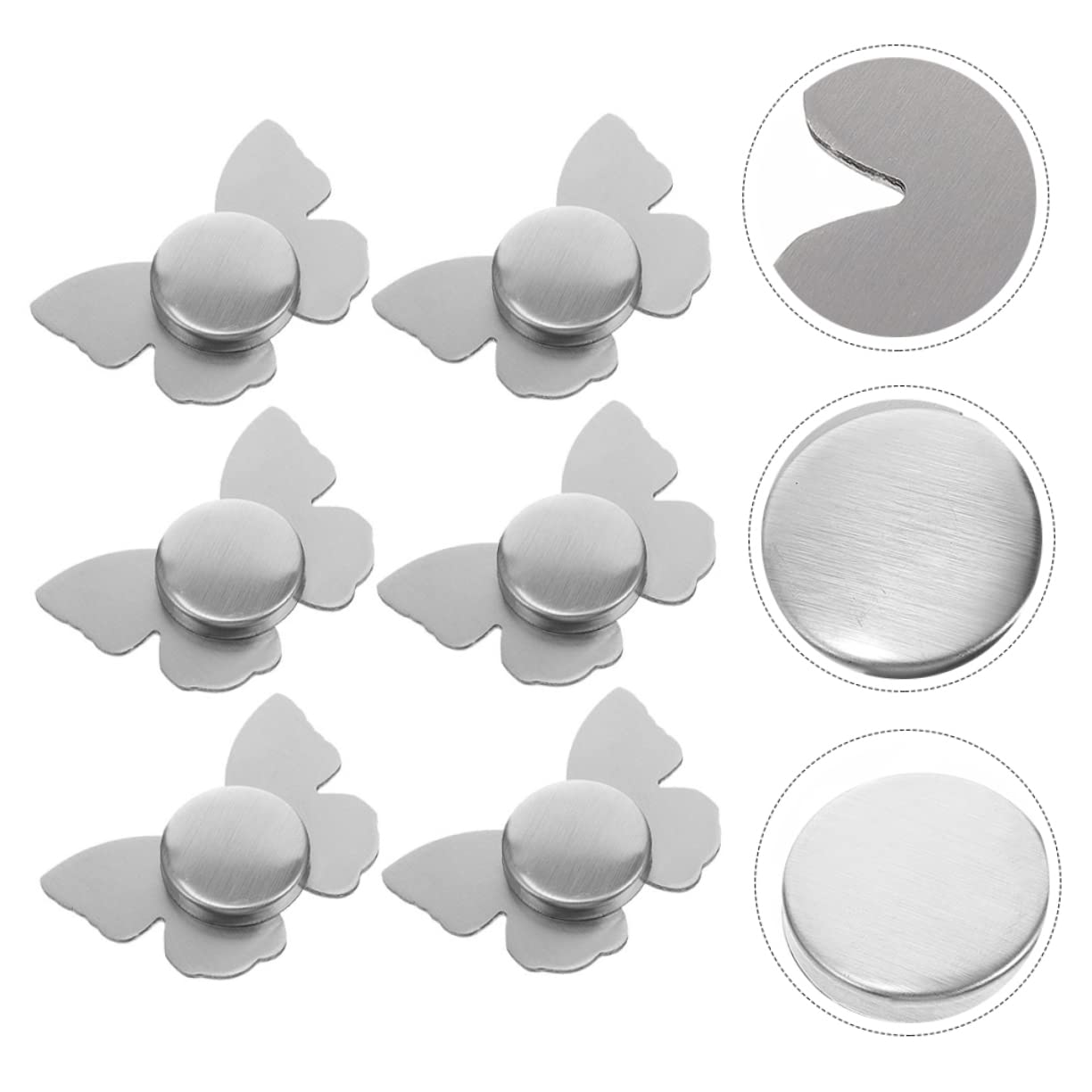Zerodeko Pesi per Tovaglia a Farfalla in Acciaio Inossidabile 6 Pezzi Fermatovaglia Magnetici Decorativi per Tovaglie Antivento Adatti a Banchetti e Buffet