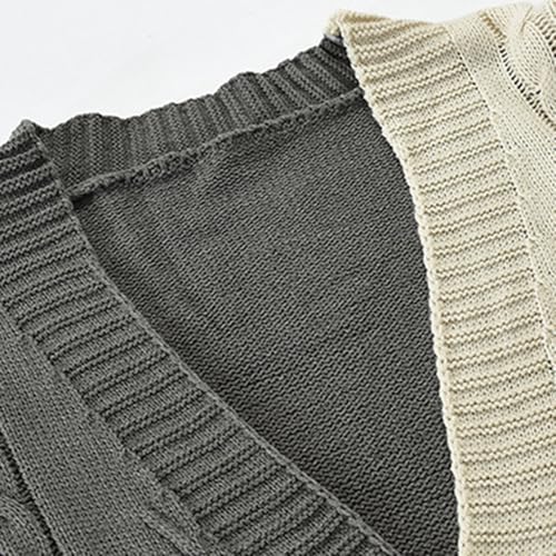 Cardigan hombre invierno para oficina y paseos casuales chaqueta punto botones 3