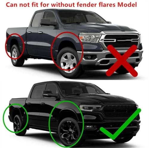 Guardabarros para Dodge 1500 repuestos de protección contra salpicaduras 2019 2020 3