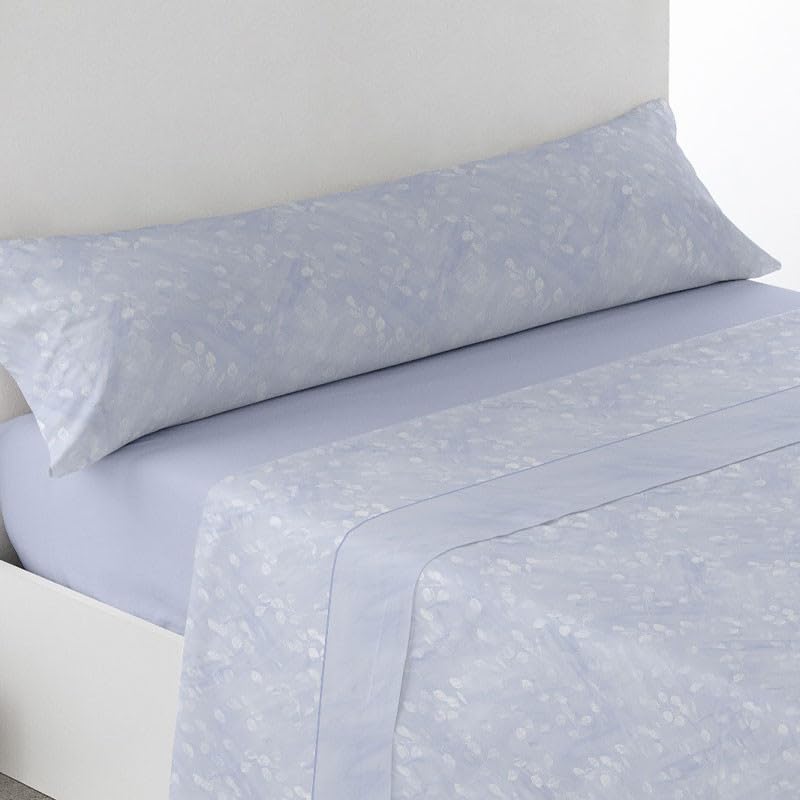 Rufino Díaz Juego Sábanas Pirineo Bardos Invierno 3 Piezas - Azul, 90 cm